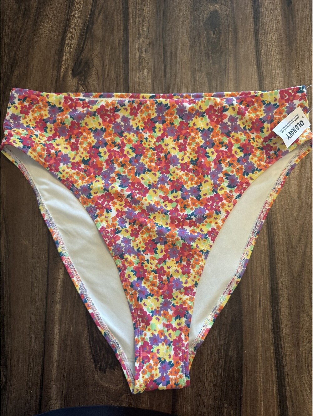 Old Navy Floral Bikini Bottom Pink Women's Size L NWT